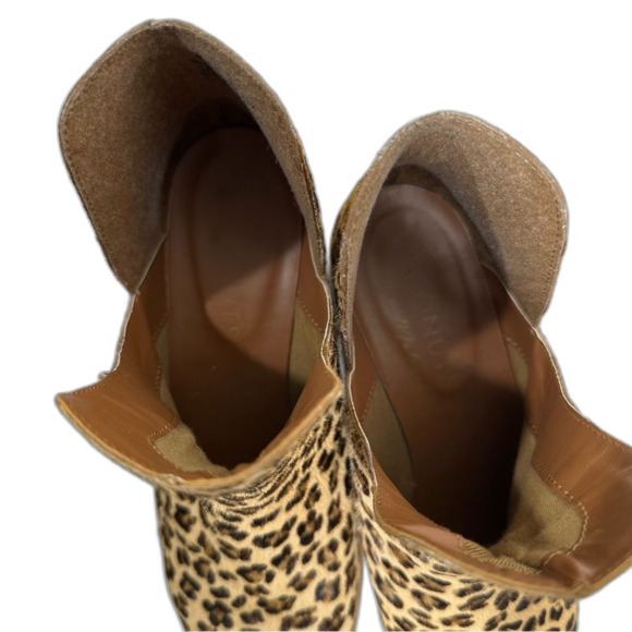 Coconuts By Matisse Leopard Cheetah Print Ankle Booties Size 8 1/2 Festival Boho - Picture 7 of 14
